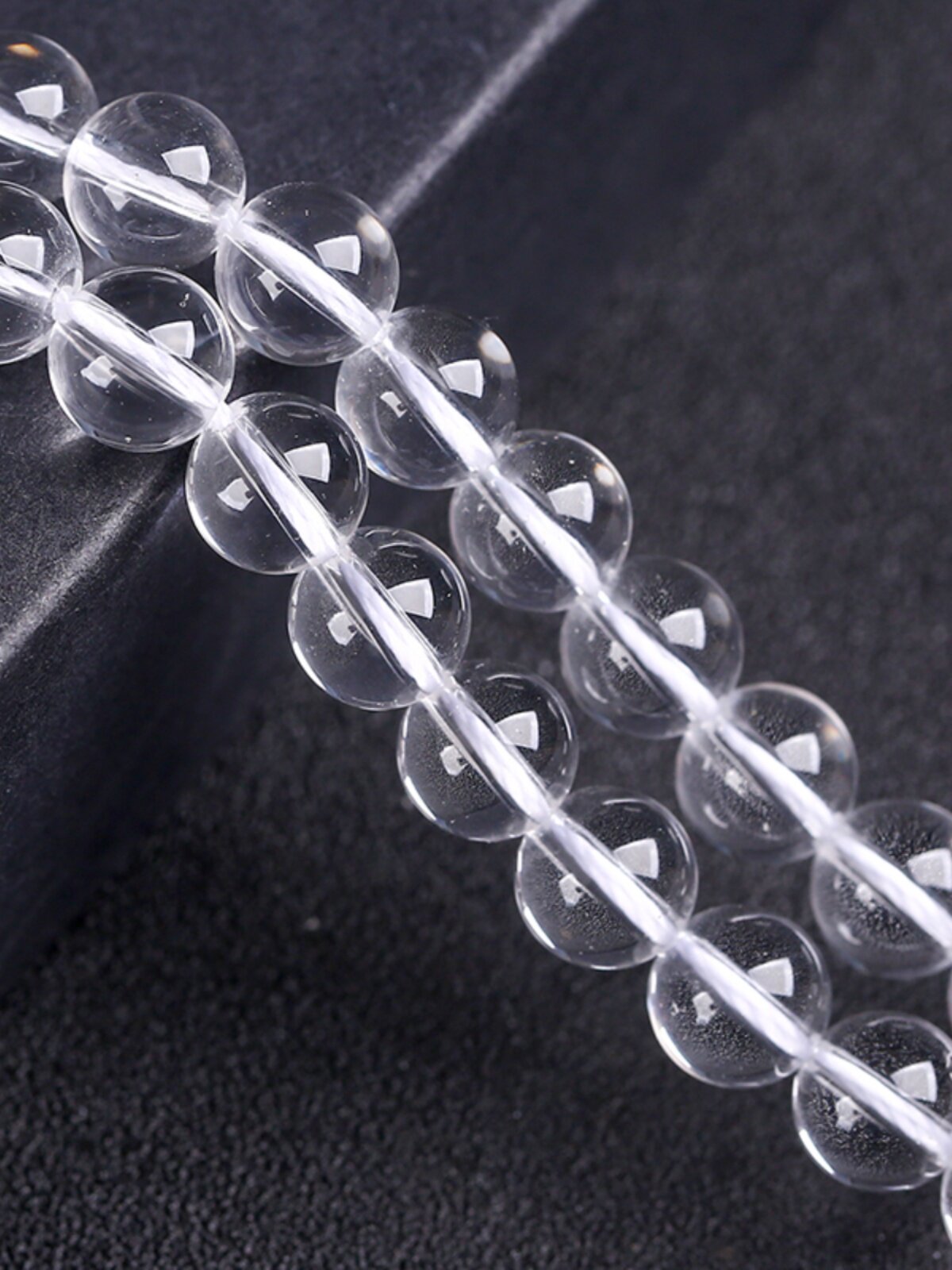 NATURAL WHITE CRYSTAL LOOSE BEADS SLIGHT COTTON WOOL 7 9 10 11 12 13 14 15 16 18 20MM ROUND BEADS