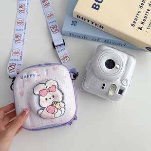 适用富士拍立得mini12/8/9/11/12/99/90可爱卡通便携相机收纳包盒