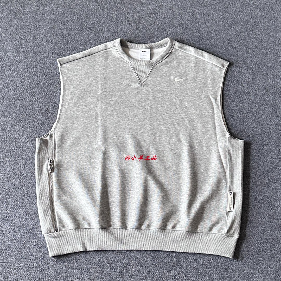 NIKE耐克男子背心秋透气篮球法式毛圈简约运动无袖T恤HJ4202-063