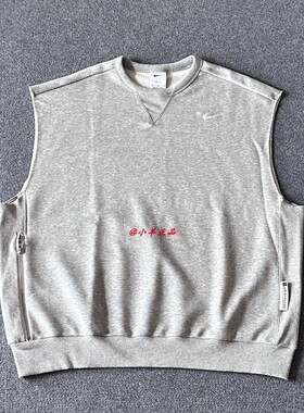 NIKE耐克男子背心秋透气篮球法式毛圈简约运动无袖T恤HJ4202-063