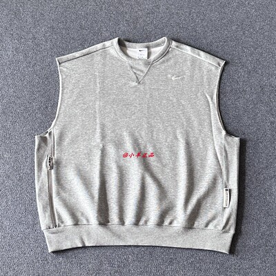 NIKE耐克男子背心秋透气篮球法式毛圈简约运动无袖T恤HJ4202-063