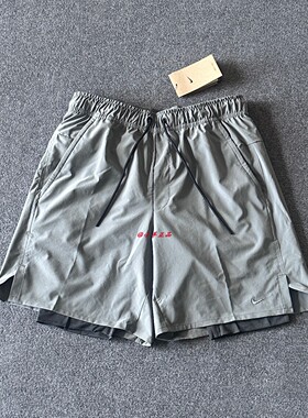 NIKE耐克正品男子二合一跑步运动训练健身速干透气短裤DV9335-084