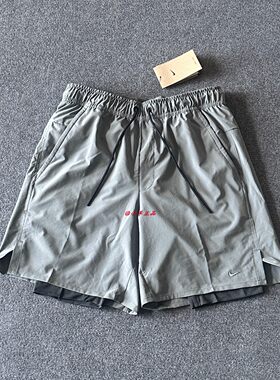 NIKE耐克正品男子二合一跑步运动训练健身速干透气短裤DV9335-084