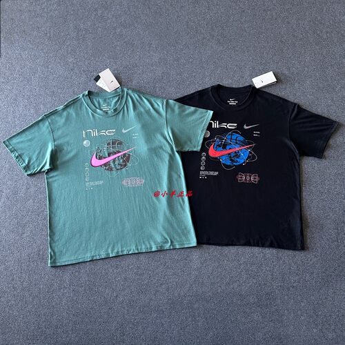 NIKE耐克夏男子透气印花训练篮球休闲圆领短袖运动T恤FV8419-010 - 封面