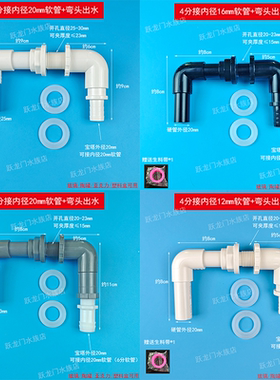 瓦罐鱼缸玻璃上水管进水口宝塔头