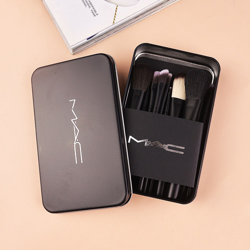 mac铁盒化妆刷12件套木柄