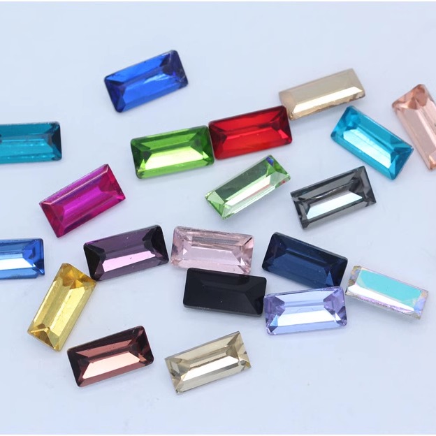 2×5mm长方形T形尖底玻璃水晶钻DIY手机壳手表包包鞋子掉补钻配