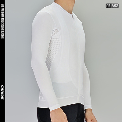 黑白纯色长袖骑行服夏季防晒