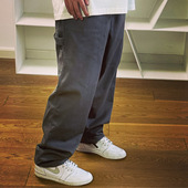 纯棉基础裤 BTTJOB Pants 冷灰色斜纹工装 Single Knee