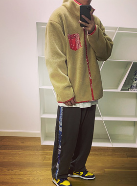 BTTJOB Wool Cashew pattern Jacket 红腰果羊羔毛重磅开衫夹克