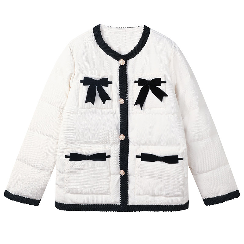 现货22秋冬蝴蝶结小香风羽绒服178/909/P228/K338,女装羽绒服,浙宝180A