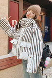 新款现货！冬季短款韩版条纹羽绒服浙宝180A/货号8882/p368控488，女装羽绒服，浙宝180A
