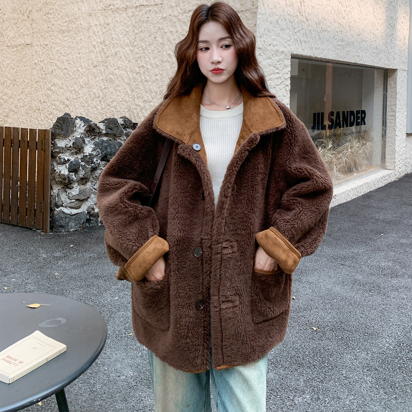 新款现货！保暖双面穿皮毛一体外套浙宝180A/货号M011/P195/K285,女装短外套,浙宝180A