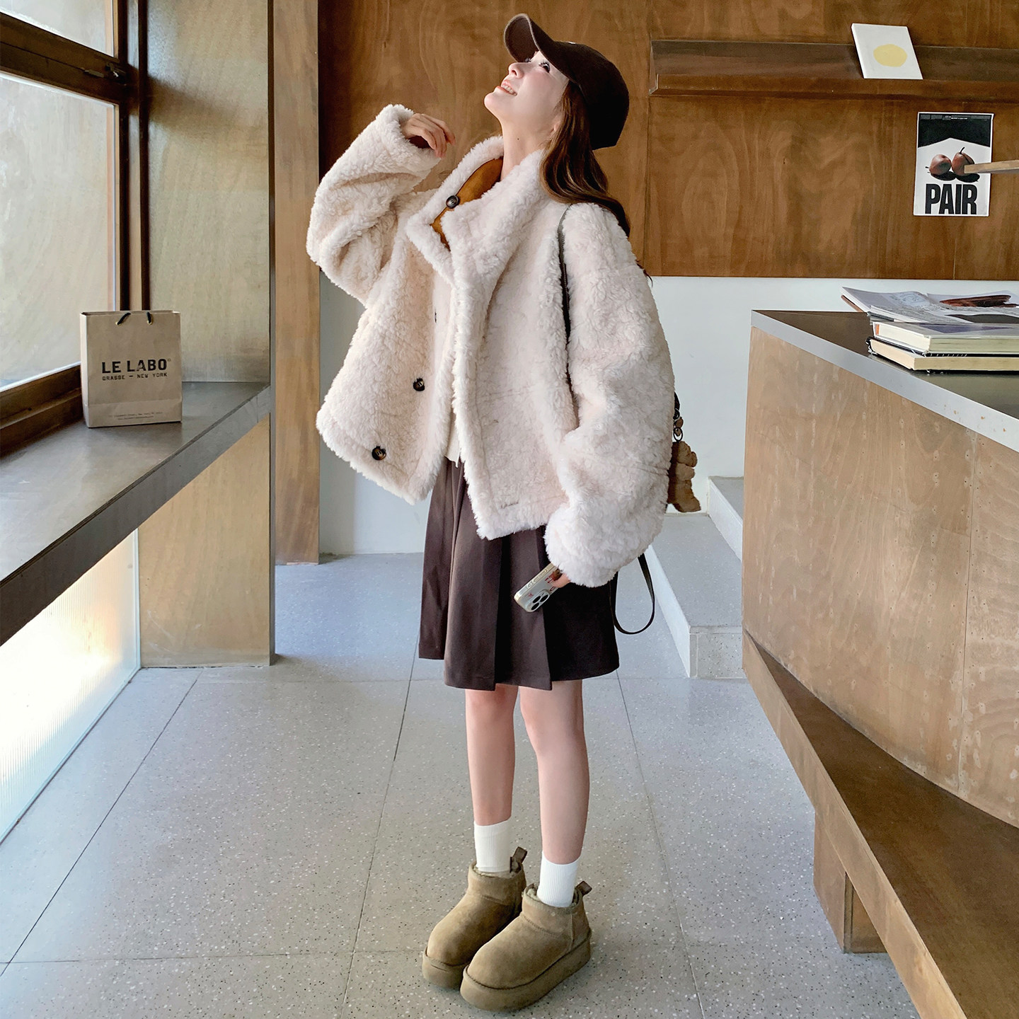 新款现货！冬季加绒双面穿短外套浙宝180A/货号M017/P195/K285,女装短外套,浙宝180A