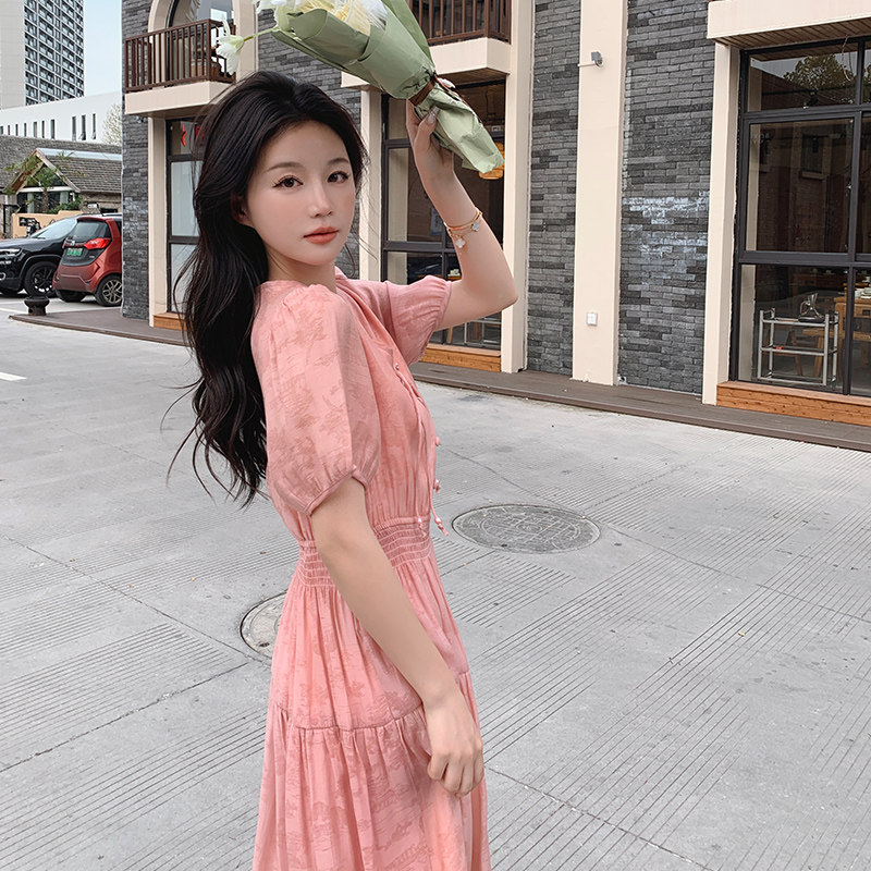 现货！24年修身显瘦气质V领连衣裙女浙宝180A/货号8001/p115控168,女装连衣裙,浙宝180A