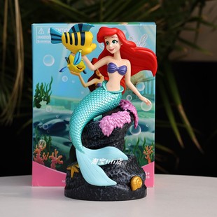 小美人鱼爱丽儿公主手办模型摆件礼物蛋糕桌面装饰公仔女孩玩具