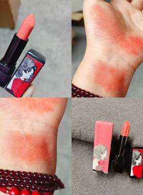 细腻碎闪的桃子色！韩国珂/lai/欧艺彩魅力唇膏口红M017 粉嫩显白