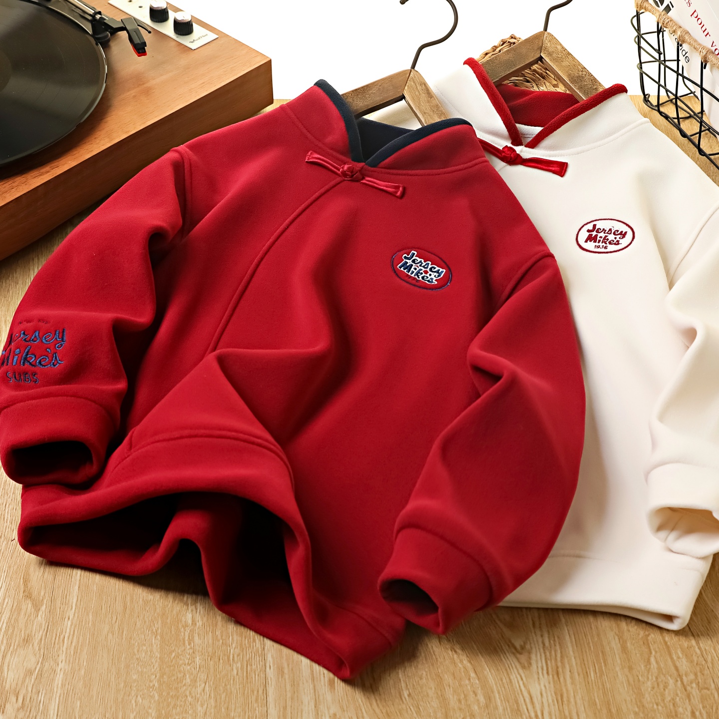 男童马年新年装加绒立领新中式