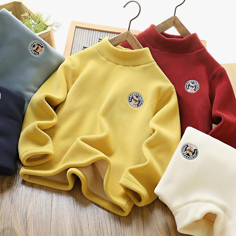 半高领奥粒绒打底衫男童冬季保暖