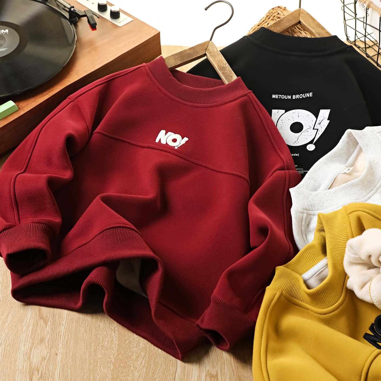 男童百搭加绒卫衣2025冬季儿童加厚保暖潮上衣中大童宽松套头绒衫