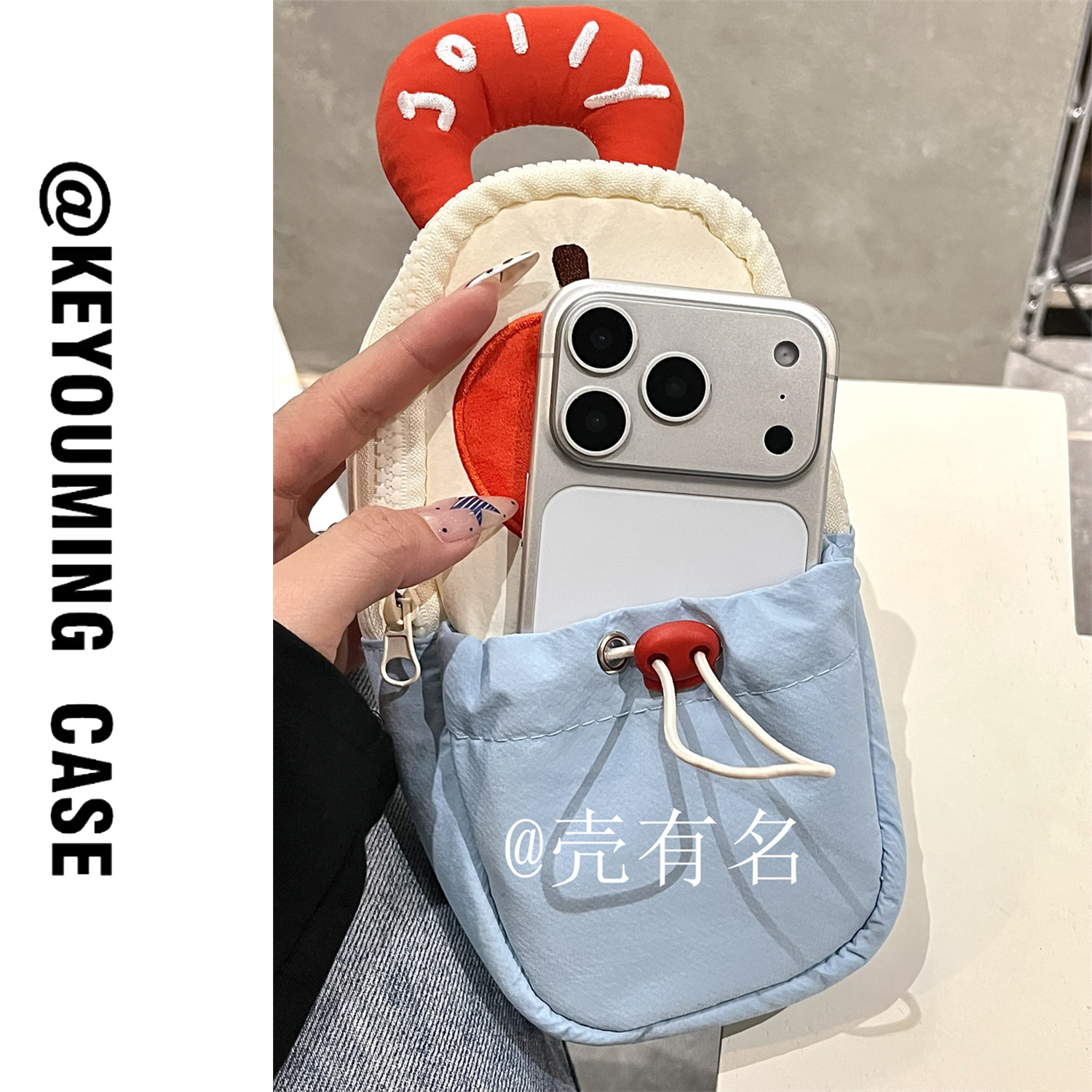 可爱大疆pocket3相机红苹果收纳包手提包防撞防摔便捷数码收纳包