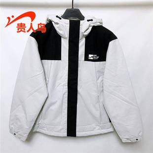 贵人鸟羽绒服女短款 宽松连帽运动休闲防风保暖2025L46 2022冬新款