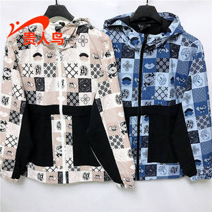 运动休闲加厚加绒连帽风衣B431V37 2023春新款 贵人鸟男装 外套正品