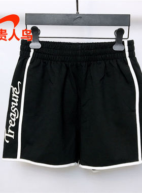 贵人鸟女裤短裤四分裤正品2023夏新款运动休闲针织跑步裤2N32P12