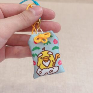 【日本正版】鼻孔鸡仙人御守挂件祈福好运平安符创意挂饰随身礼物
