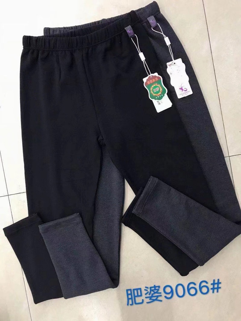 野村蝶谷9066超级热能裤加薄绒加口袋高腰收腹大码显瘦外穿打底裤