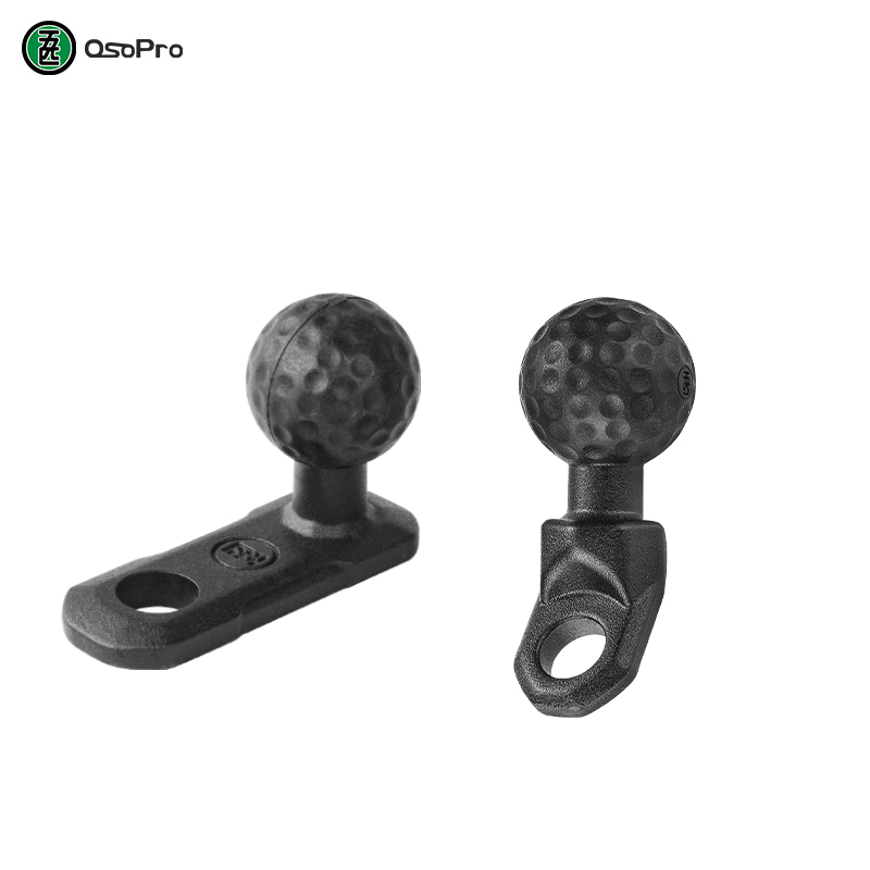 五匹适用于摩托车后视镜手机支架铝合金平球头直角斜角底座配件