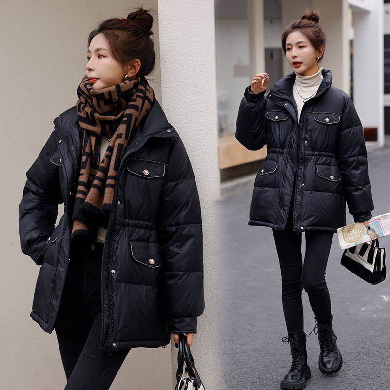 2023年新款羽绒服女短款白鸭绒宽松加厚小香风时尚百搭冬季外套女