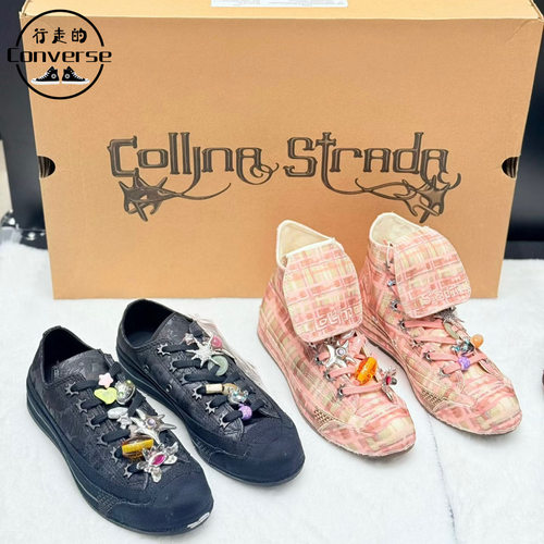 Converse x Collina Strada 70联名蕾丝格纹帆布鞋A19050CA19047C