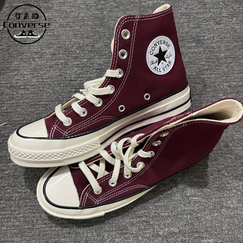 Converse匡威1970s经典高帮酒红色情侣休闲帆布鞋A01448C