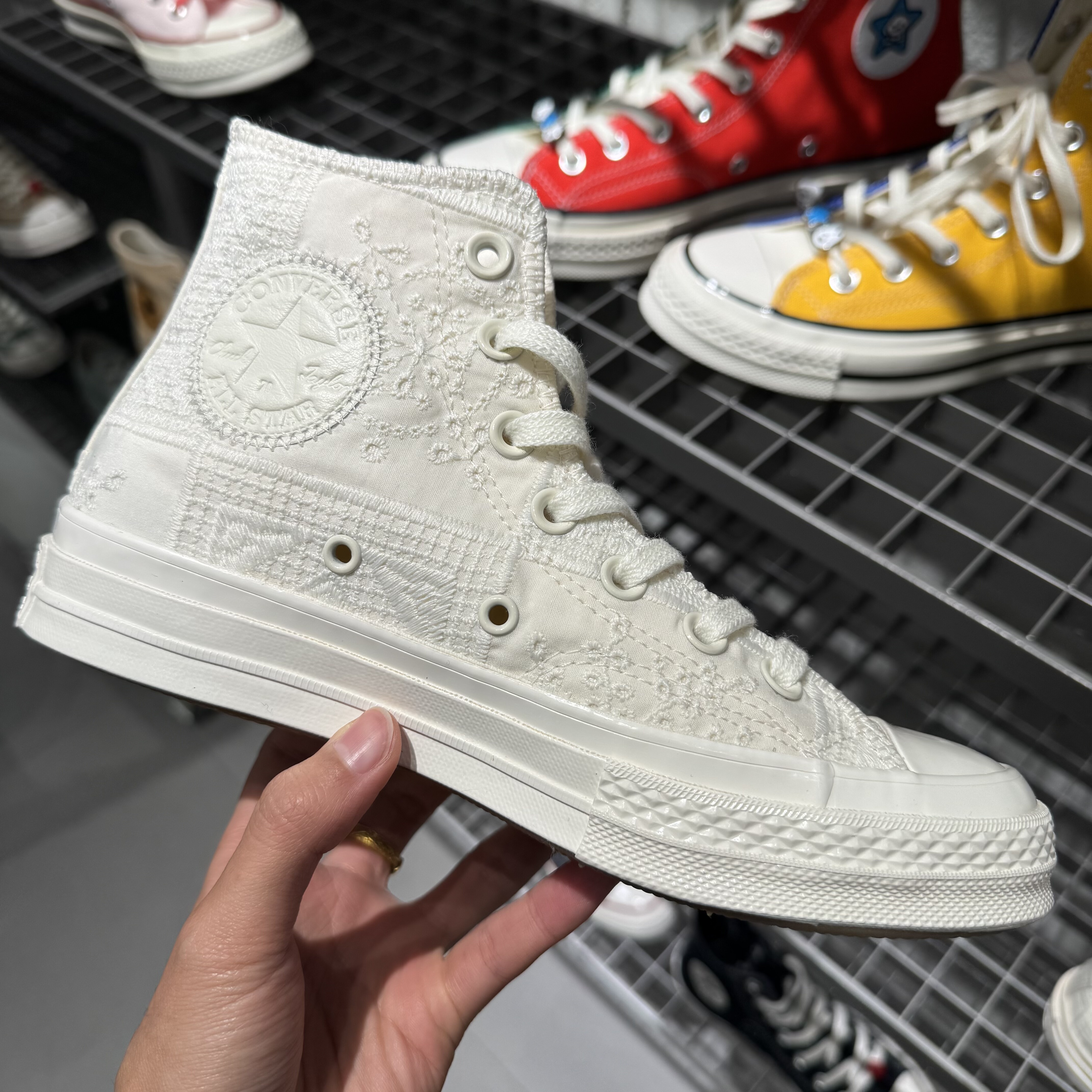 匡威Converse1970S新款刺绣高低帮帆布鞋A16986CA16989C