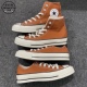 匡威Converse1970s新款橘色情侣高低帮帆布鞋A04588CA04591C