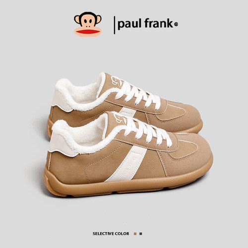 大嘴猴加绒德训鞋女鞋2025冬季