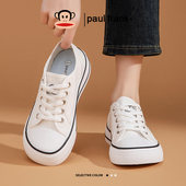 小白鞋 大嘴猴白色芒果头帆布鞋 爆款 巨好看宽头布鞋 女2025新款 秋季