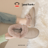 大嘴猴雪地靴女士2025冬季 防水短靴子 加厚保暖冬鞋 新款 加绒毛毛鞋