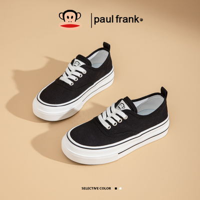 大嘴猴厚底帆布鞋女鞋