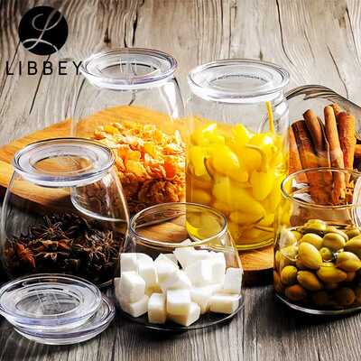 利比透明玻璃五谷杂粮家居储物罐