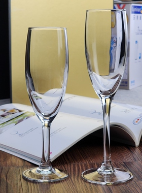 ARC弓箭钢化玻璃香槟杯高颜值欧式高脚杯甜酒起泡酒鸡尾酒杯H7833