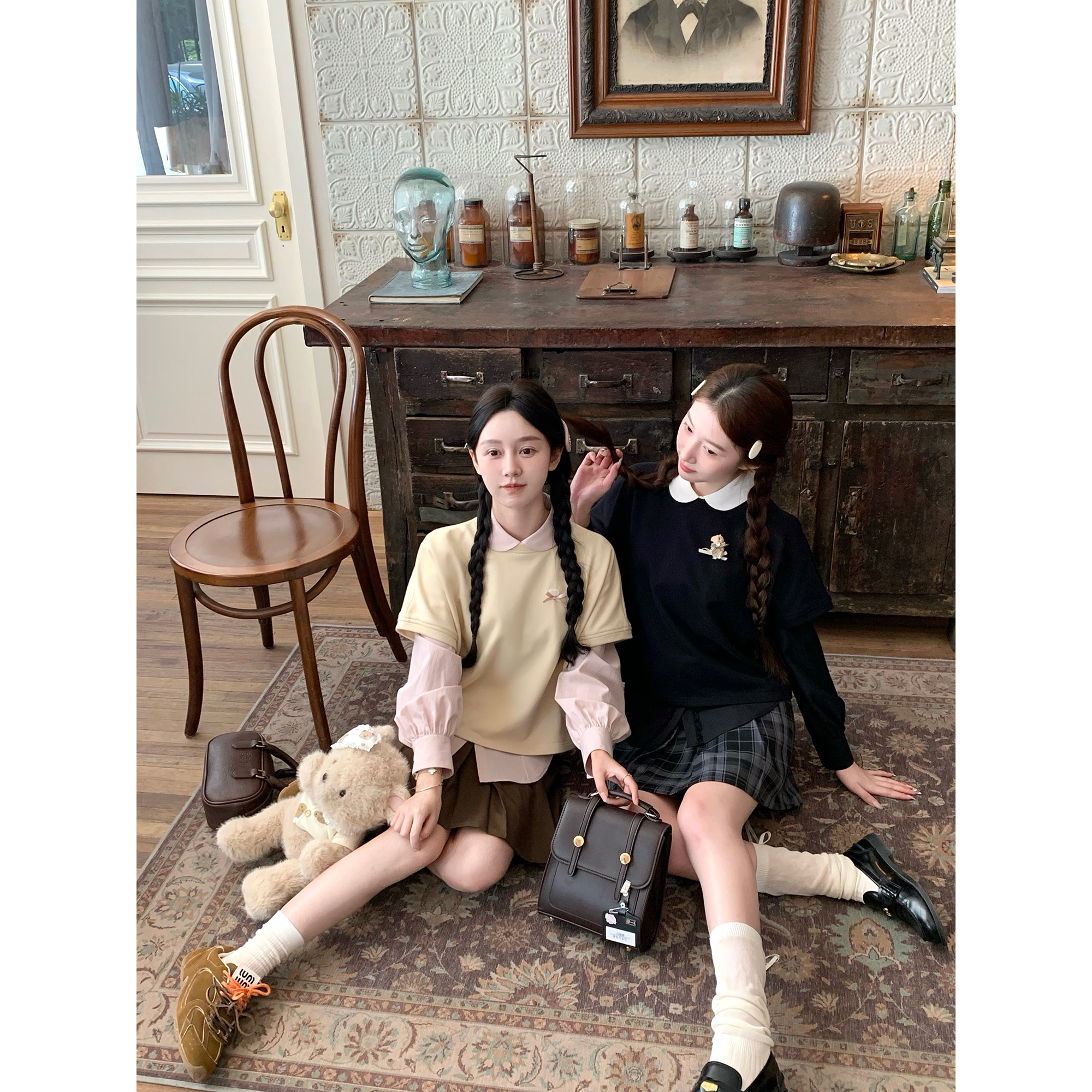 桃可了 《云朵心事》 短袖卫衣细节衬衫百褶裙,女装/女士精品,卫衣/绒衫,淘宝优惠券,粉丝福利购,淘宝优惠卷