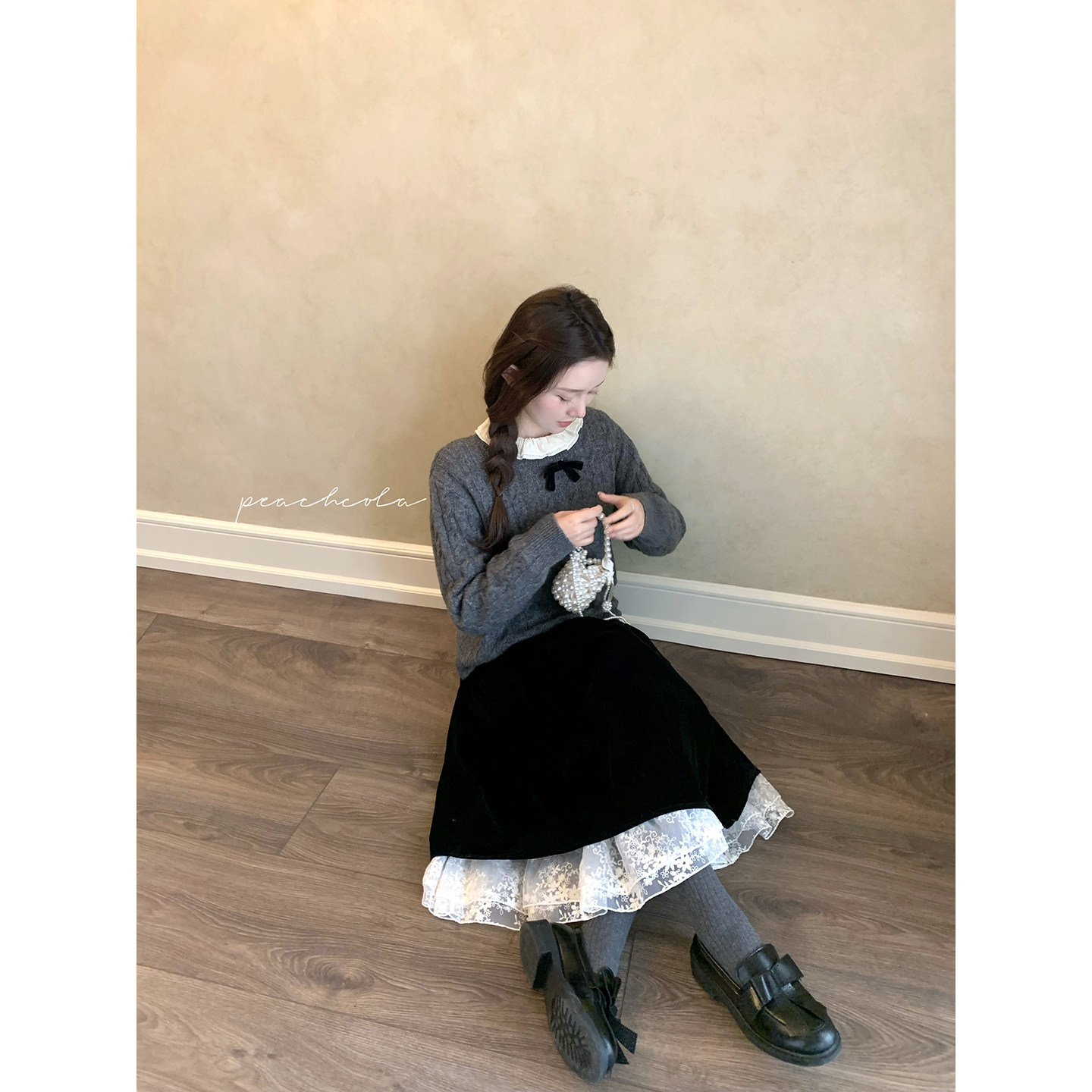 桃可了 画卷云隙 巨好搭配丝绒刺绣复古高腰百搭花苞半身裙女冬季,女装/女士精品,半身裙,淘宝优惠券,粉丝福利购,淘宝优惠卷