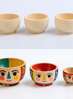 DIY木质工艺品木碗木质家居摆件
