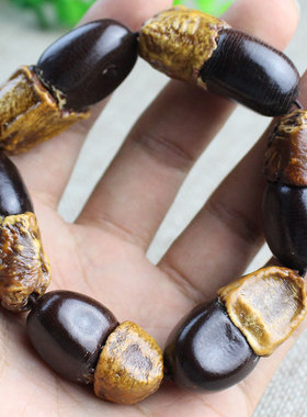 缅茄菩提子佛珠手链饰品 缅茄果念珠手串手珠