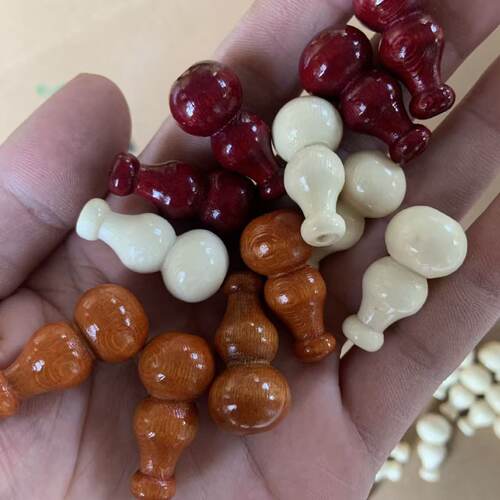 实木直孔葫芦DIY挂件木质配件