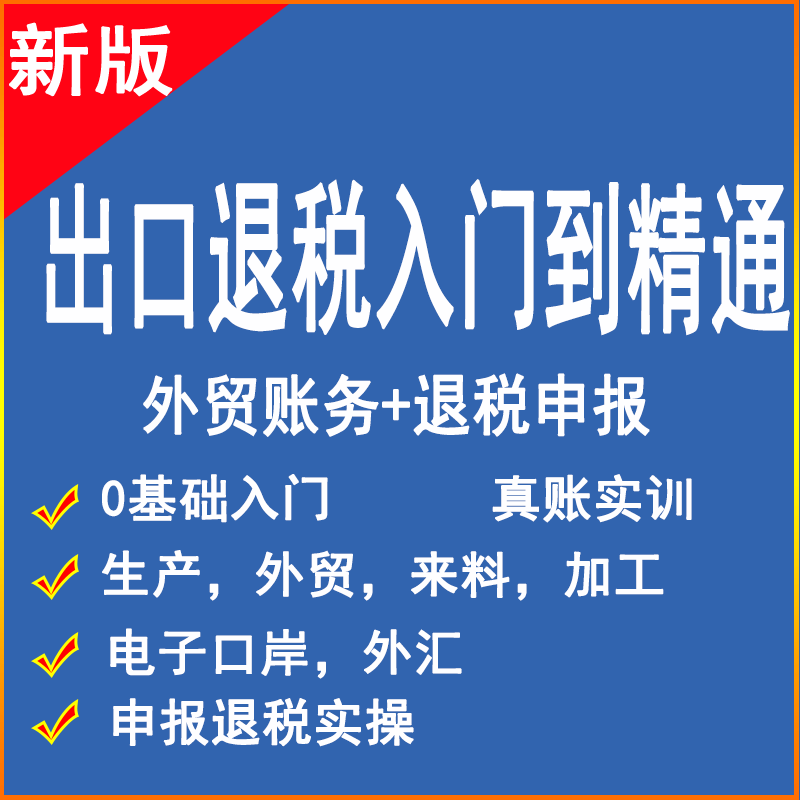 真账实训 出口来料加工外贸申报退税 外汇