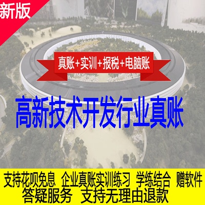 高新技术开发行业真账实操教程会计实务做账纳税申报课程实训全盘