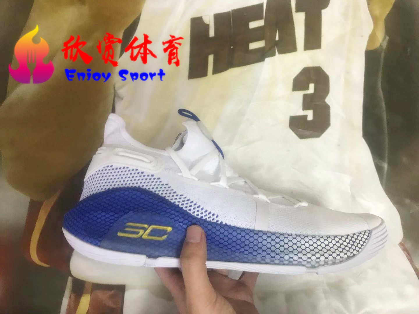 ua 安德玛 库里6 curry 6 勇士主场白蓝配色3020612-103
